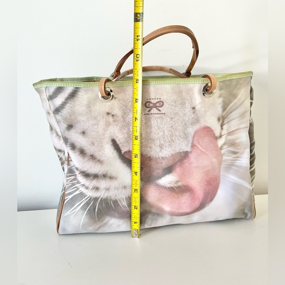Anya Hindmarch Vintage Fabric cat print tote bag designer purse british whimsy - Picture 5 of 10